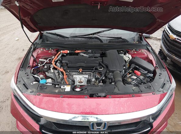 1HGCV3F90MA009496 2021 HONDA ACCORD HYBRID Red Widok z tyłu