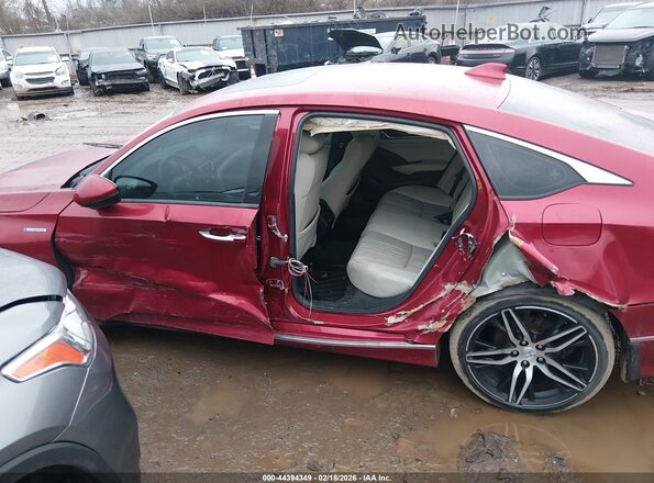 1HGCV3F90MA009496 2021 HONDA ACCORD HYBRID Red 