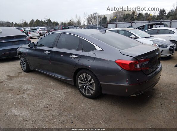 1HGCV3F91KA014848 2019 HONDA ACCORD HYBRID Gray Trasero izquierdo
