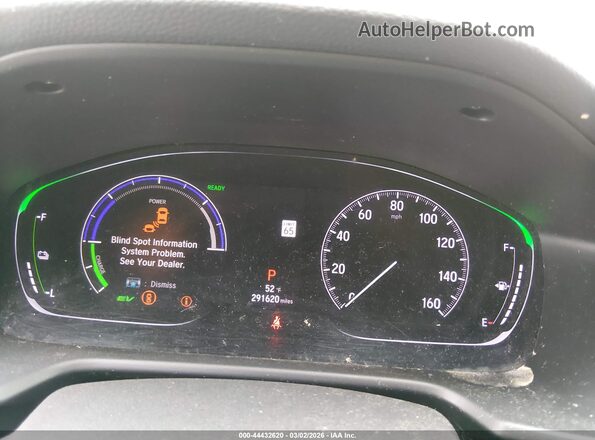 1HGCV3F91KA014848 2019 HONDA ACCORD HYBRID Gray Vista de los asientos traseros
