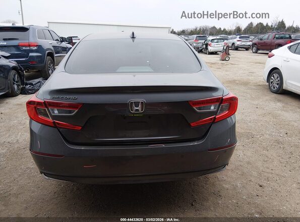 1HGCV3F91KA014848 2019 HONDA ACCORD HYBRID Gray 