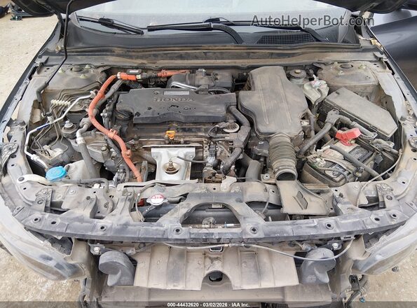 1HGCV3F91KA014848 2019 HONDA ACCORD HYBRID Gray Vista trasera