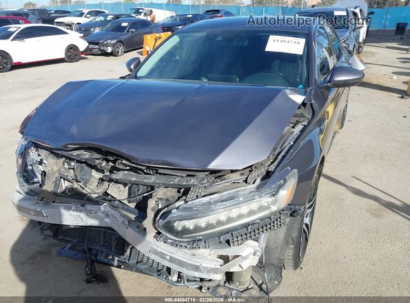1HGCV3F93MA014305 2021 HONDA ACCORD HYBRID Gray წინა ხედი