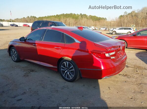 1HGCV3F95JA014396 2018 HONDA ACCORD HYBRID Красный Задняя левая четверть