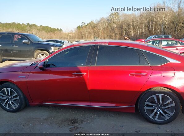 1HGCV3F95JA014396 2018 HONDA ACCORD HYBRID Красный Панорамный вид салона 360°