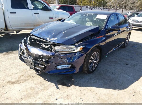 1HGCV3F96KA002680 2019 HONDA ACCORD HYBRID Blue Vista tres cuartos delantera izquierda