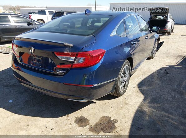 1HGCV3F96KA002680 2019 HONDA ACCORD HYBRID Blue Trasero derecho