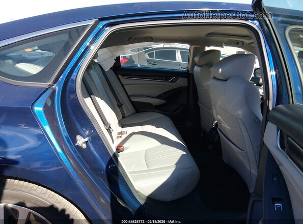 1HGCV3F96KA002680 2019 HONDA ACCORD HYBRID Blue Vista de la etiqueta del VIN