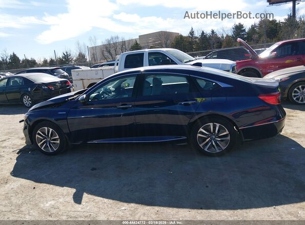 1HGCV3F96KA002680 2019 HONDA ACCORD HYBRID Blue Vista interior de 360 grados