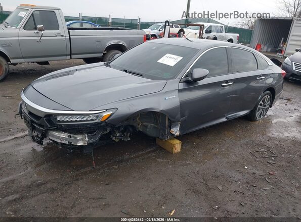 1HGCV3F97LA009252 2020 HONDA ACCORD HYBRID Gray Передня ліва чверть