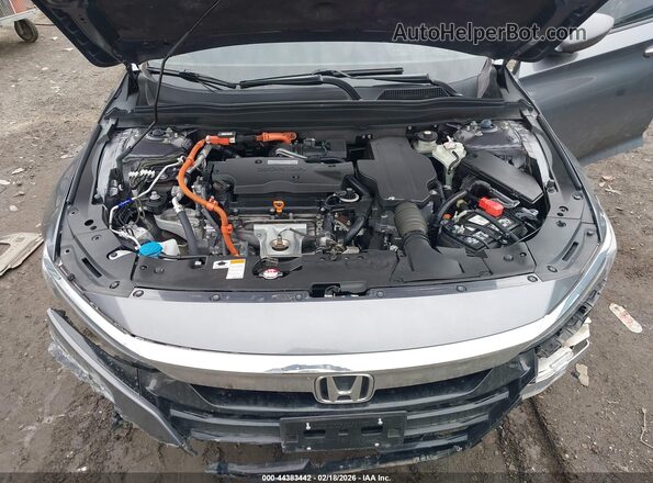 1HGCV3F97LA009252 2020 HONDA ACCORD HYBRID Gray Вид ззаду
