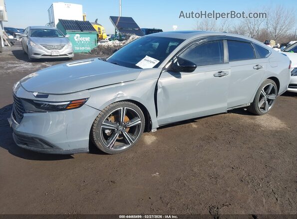 1HGCY2F57RA090261 2024 HONDA ACCORD HYBRID Gray Vista tres cuartos delantera izquierda