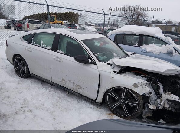 1HGCY2F58SA027353 2025 HONDA ACCORD HYBRID White Przód prawy