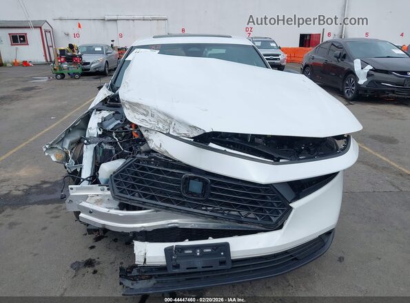 1HGCY2F59PA011542 2023 HONDA ACCORD HYBRID White Widok zestawu wskaźników