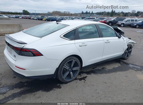 1HGCY2F59PA011542 2023 HONDA ACCORD HYBRID White Tył prawy