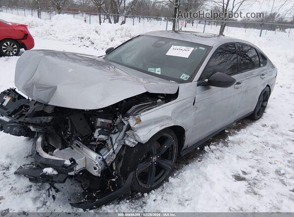 1HGCY2F70PA026013 2023 HONDA ACCORD HYBRID Серебряный Передняя левая четверть