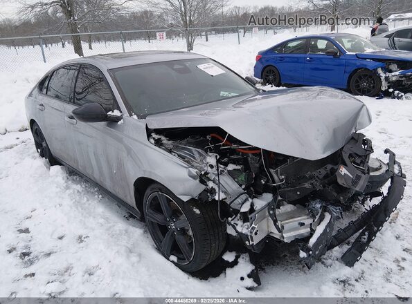 1HGCY2F70PA026013 2023 HONDA ACCORD HYBRID Серебряный Передняя правая четверть