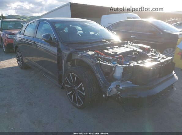 1HGCY2F82PA044585 2023 HONDA ACCORD HYBRID Серый Передняя правая четверть