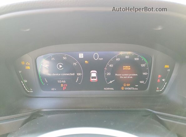 1HGCY2F86SA059521 2025 HONDA ACCORD Белый Вид щитка приборов