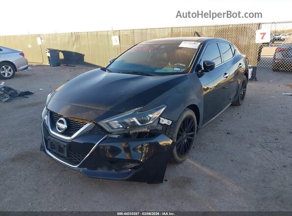 1N4AA6AP1JC388460 2018 NISSAN MAXIMA Black Առջևի ձախ երեք քառորդ տեսարան