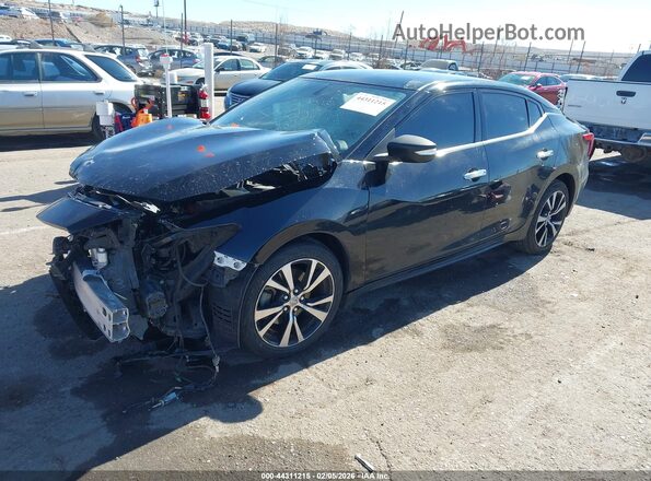 1N4AA6AP1JC392346 2018 NISSAN MAXIMA Black წინა მარცხენა ხედი სამი მეოთხედიდან