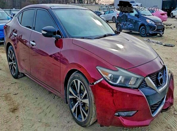 1N4AA6AP4JC401430 2018 NISSAN MAXIMA Burgundy Передня права чверть