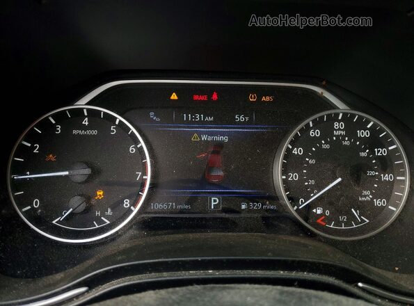 1N4AA6AP4JC401430 2018 NISSAN MAXIMA Burgundy Вид щитка приладів