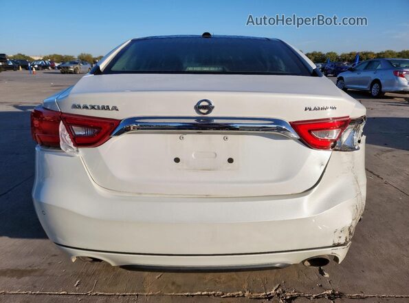 1N4AA6AP5JC370348 2018 NISSAN MAXIMA PLATINUM Белый Вид сзади
