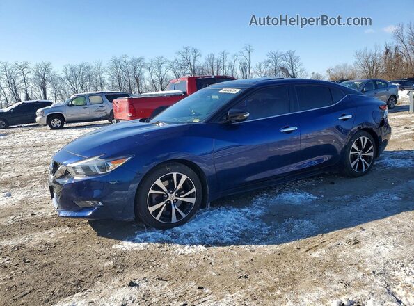 1N4AA6AP7JC388687 2018 NISSAN MAXIMA Синий Передняя левая четверть
