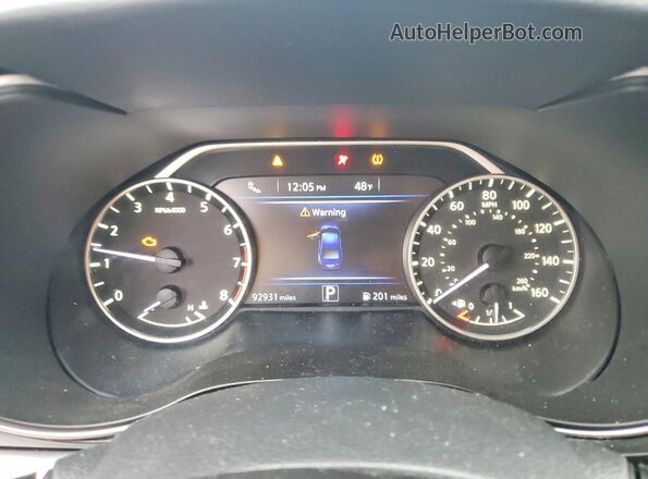 1N4AA6AV4KC361687 2019 NISSAN MAXIMA Burgundy Instrument cluster view