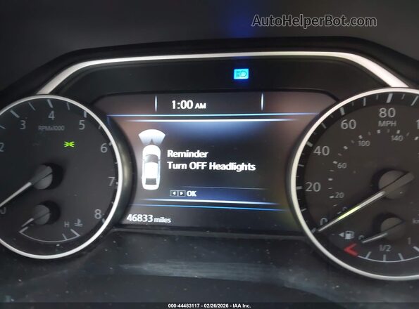 1N4AA6AV6KC370102 2019 NISSAN MAXIMA Белый Вид задних сидений
