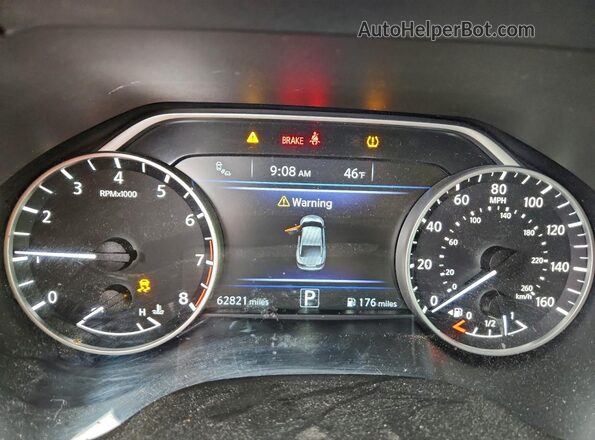 1N4AA6AV7KC375616 2019 NISSAN MAXIMA Серебряный Вид щитка приборов