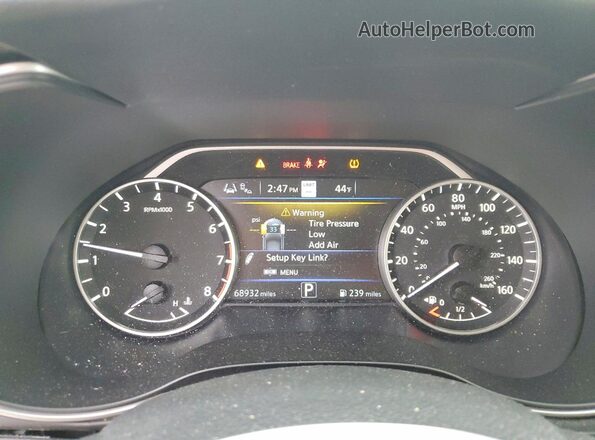 1N4AA6DV2LC383720 2020 NISSAN MAXIMA SL Серебряный Вид щитка приборов