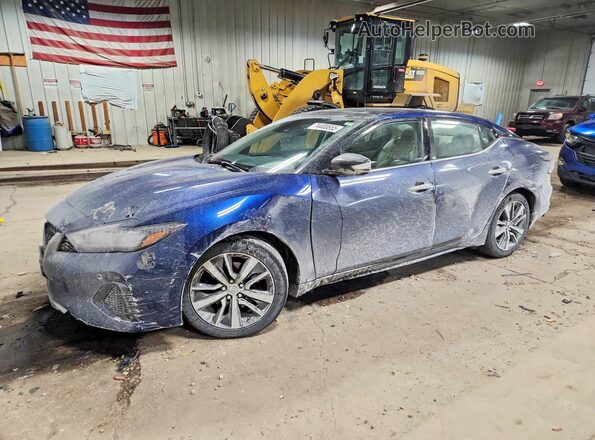 1N4AA6DV4LC376154 2020 NISSAN MAXIMA SL Blue Առջևի ձախ երեք քառորդ տեսարան