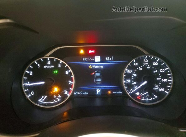 1N4AA6DV8LC371202 2020 NISSAN MAXIMA SL Черный Вид щитка приборов