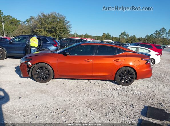 1N4AA6EV9LC374592 2020 NISSAN MAXIMA SR Оранжевый Вид задней части салона
