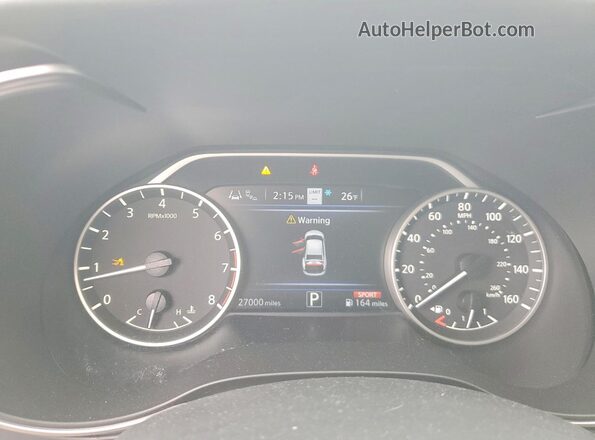 1N4AA6FV5LC385698 2020 NISSAN MAXIMA PLATINUM White Вид щитка приладів