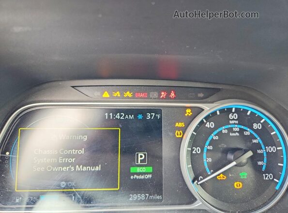 1N4AZ1BP8LC309296 2020 NISSAN LEAF Серебряный Вид щитка приборов