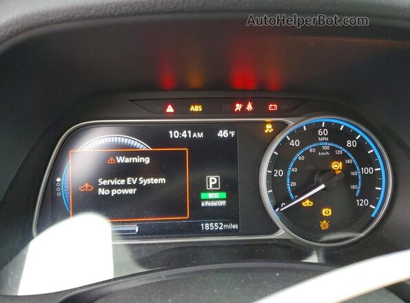 1N4AZ1CP4KC306487 2019 NISSAN LEAF Red ხელსაწყოთა პანელის ხედი
