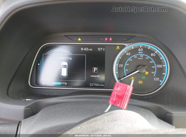 1N4AZ1CP4KC308157 2019 NISSAN LEAF Blue Widok tylnych siedzeń