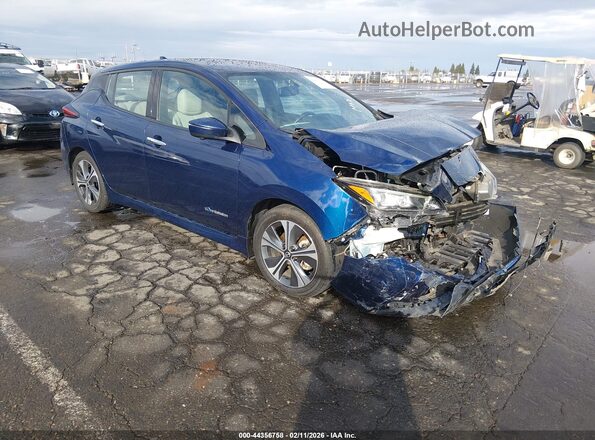 1N4AZ1CP4KC308157 2019 NISSAN LEAF Blue Przód prawy