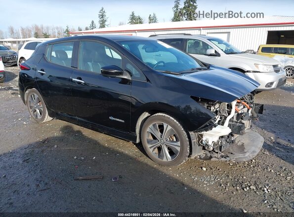 1N4AZ1CP5KC305512 2019 NISSAN LEAF Черный Передняя правая четверть