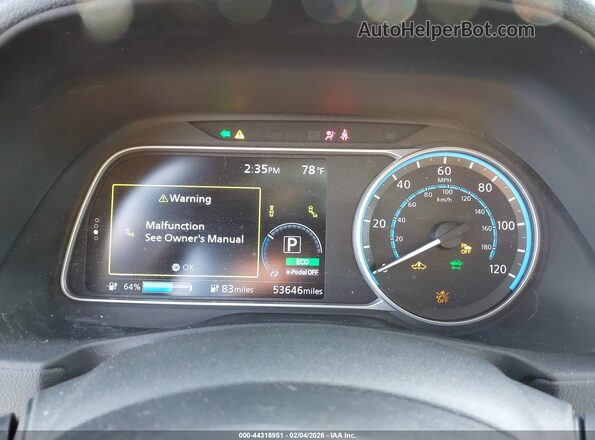 1N4AZ1CP5KC305512 2019 NISSAN LEAF Черный Вид задних сидений