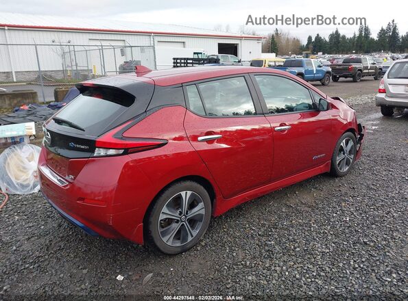 1N4AZ1CPXJC306640 2018 NISSAN LEAF Красный Задняя правая четверть