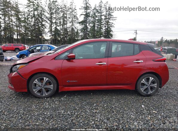 1N4AZ1CPXJC306640 2018 NISSAN LEAF Красный Панорамный вид салона 360°