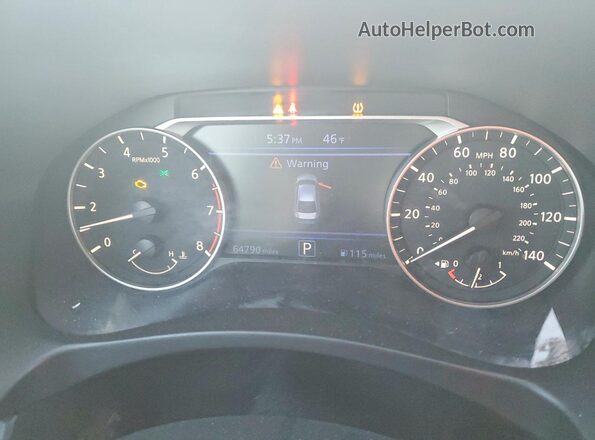 1N4BL4CV8MN394330 2021 NISSAN ALTIMA Бордовый Вид щитка приборов