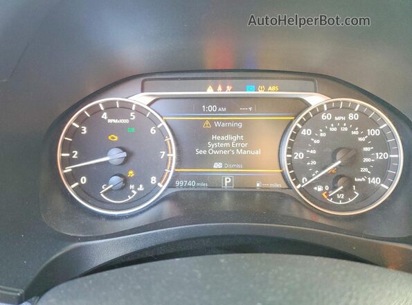 1N4BL4CVXKC141244 2019 NISSAN ALTIMA Gray ხელსაწყოთა პანელის ხედი
