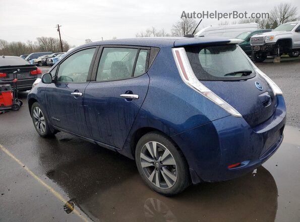1N4BZ0CP0HC304856 2017 NISSAN LEAF Синий Задняя левая четверть
