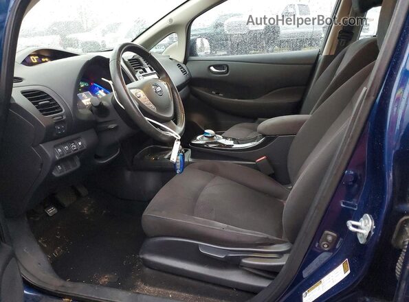 1N4BZ0CP0HC304856 2017 NISSAN LEAF Синий Вид салона спереди