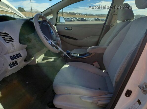 1N4BZ0CP2GC300144 2016 NISSAN LEAF White Widok wnętrza z przodu